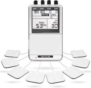 iSTIM EV-805 TENS EMS 4 Channel Rechargeable Combo Machine Unit